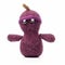 Handmade blueberry toy with funny face. Generative AI