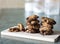 Handmade Cereal Biscuits on a wooden cutting board