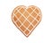 Handmade checkered heart shaped gingerbread