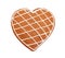 Handmade checkered heart shaped gingerbread
