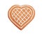 Handmade checkered heart shaped gingerbread