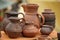 Handmade clay pots