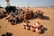 Handmade clay pots for sale in a indian village