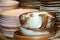Handmade color ceramic porcelain dinnerware plates dishes cups chopsticks set