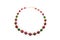 Handmade colorful beaded necklace isolated on white background. Female accessories