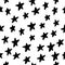 Handmade contrast seamless pattern. Childish craft monochrome wallpaper for birthday card, baby nappy, school party advertising,