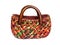 Handmade crafts colorful rope woven handbag. Accessories Fashion of women. Thai traditional style.