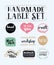 Handmade, crafts workshop, made with love icons