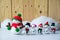 Handmade crochet knitting snowman dolls