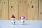 Handmade crochet knitting snowman dolls