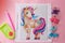 Handmade - diamond mosaic for girls magical pink unicorn