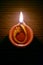 Handmade Diwali diya with OM written