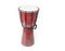 Handmade Djembe drum on the white background.