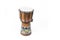 Handmade Djembe drum on the white background.