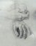 A handmade drawing of hands