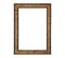 Handmade empty wooden frame isolated on white. Saved with clipping path