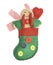 Handmade felt Christmas stocking doll