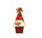 Handmade felt Christmas trees decoration. On white background