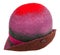 Handmade felt lady`s cloche hat isolated