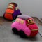 Handmade gift for children, knit baby car