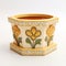 Handmade Glazed China Flowerpot: Exquisite Detail And Art Deco Ornamentation