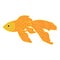 Handmade goldfish in flet style. Vector illustration.