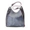 Handmade gray handbag with big pocket isolated