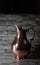 Handmade hammered copper pitcher for water or wine