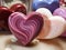 handmade heart shaped flower soap
