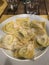 Handmade Italian pasta filled with ricotta cheese and spinach