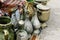 Handmade jugs and samovar
