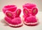 Handmade knitted shoes for newborns