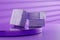 Handmade Lavender Bathing Soap Bars on a Purple Podium - 3D Illustration Render