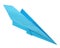 Handmade light blue paper plane