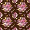 handmade linear drawing of stylized daisies, seamless floral pattern