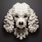 Handmade Low Poly Poodle Sculpture With Intricate Compositions