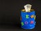 Handmade money box with New home inscription and two Euro banknotes. Black background