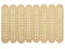 Handmade natural braided fiber beige jute rug. 3d render