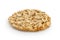 Handmade oatmeal cookies on white background