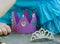 Handmade paper crown with crystals for princess party