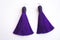 Handmade purple earrings-brushes with beads