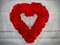 Handmade Red heart on vintage background