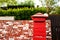 Handmade red postbox