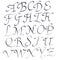 Handmade Roman alphabet