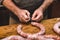 Handmade sausage preparation