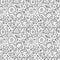 Handmade seamless pattern or background with abstract protozoa or abstract plankton in black white for coloring page