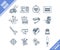 Handmade and sewing outline icons set
