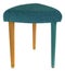 Handmade stool in green blue yellow pattern with green sea color