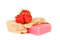 Handmade strawberries soap isolated