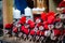 Handmade tio de nadal, a typical christmas character of catalonia, spain, on sale in a christmas market